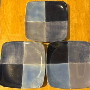 Quadrettini Hand Painted Collectionn Salad Plates - set of 3